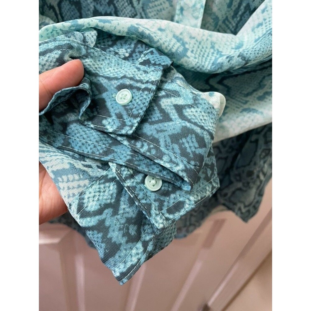 Old Navy Python Snake Print Semi-Sheer Shirt - image 4